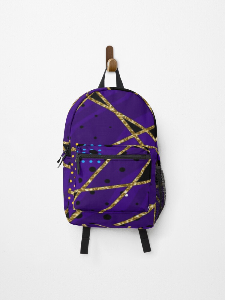 Thumbnail 1 of 3, Backpack, Purple Gold Pattern designed and sold by R-FitDesign.