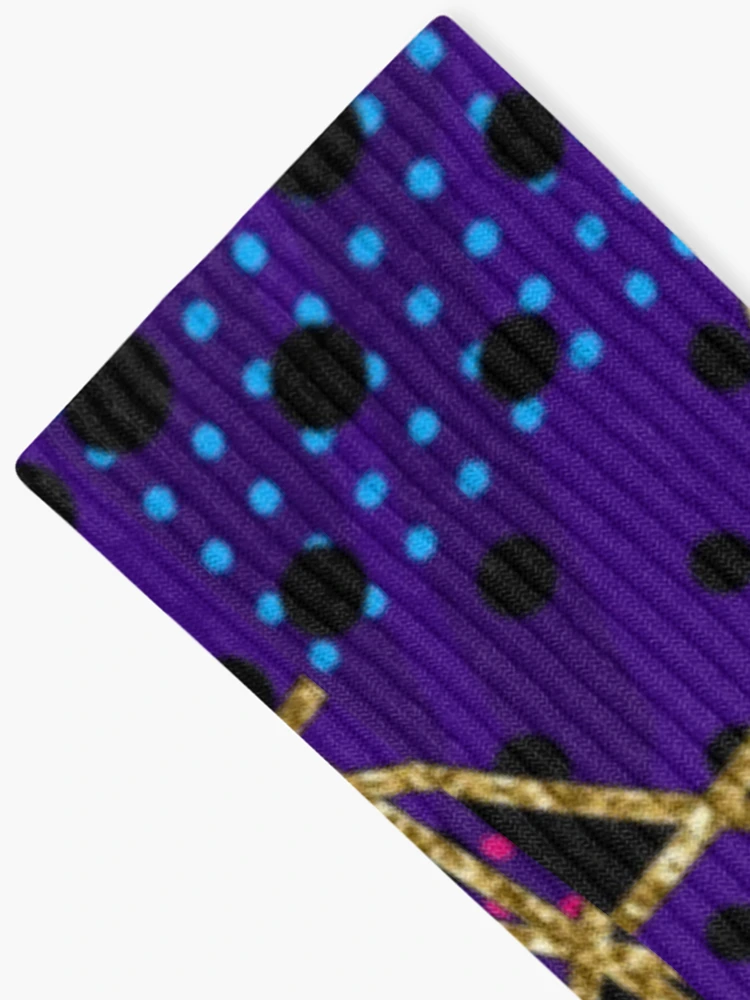 Thumbnail 2 of 5, Socks, Purple Gold Pattern designed and sold by R-FitDesign.