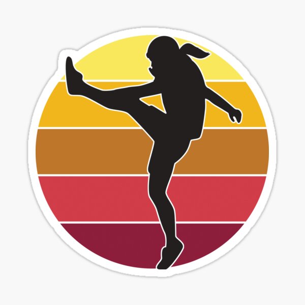 Female Football Kicker! Sticker