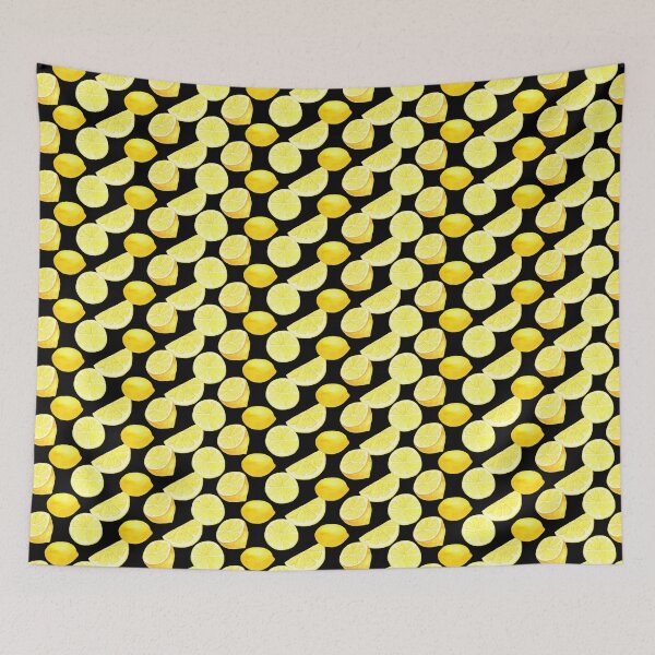 Item preview, Watercolor Lemons Pattern Yellow Fruit Pattern designed and sold by TheButtonCrew.
