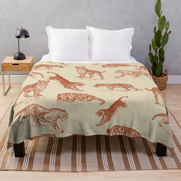 Item preview, Tiger All-over pattern [terracotta] designed and sold by bellatierra.