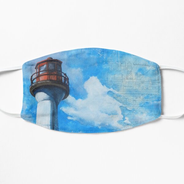 Mayne Island Cloud & Lighthouse (day) Flat Mask
