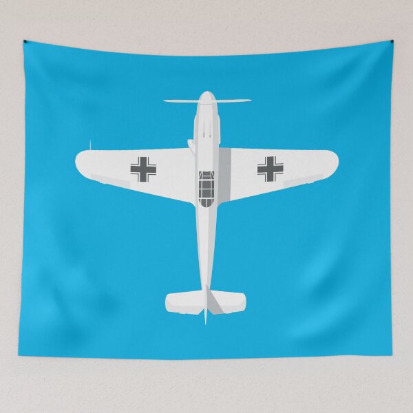 Item preview, Bf-109 German WWII Fighter Aircraft - Cyan designed and sold by VoodooCircus.