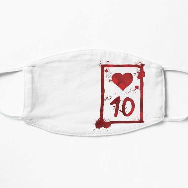 Ten of Hearts Flat Mask
