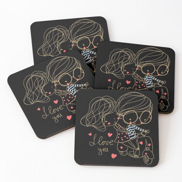 Item preview, Scooty Rider Couple Hearts designed and sold by Cheap Women's Shirts.