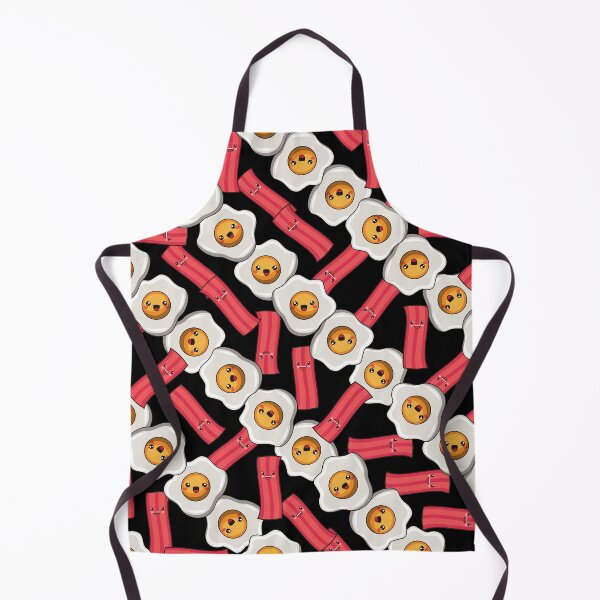 Item preview, Bacon And Fried Eggs Pattern Breakfast Kawaii Food designed and sold by TheButtonCrew.
