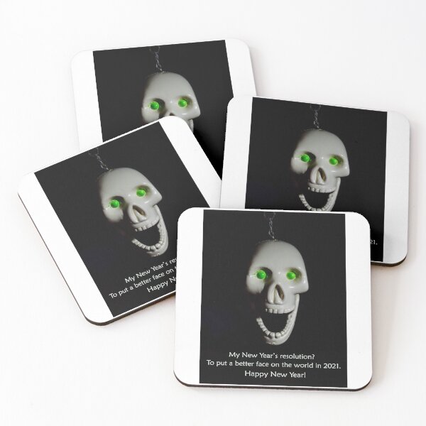 Item preview, Even Green-Eyed Skulls Make New Year's Resolutions designed and sold by MJH-Photo.