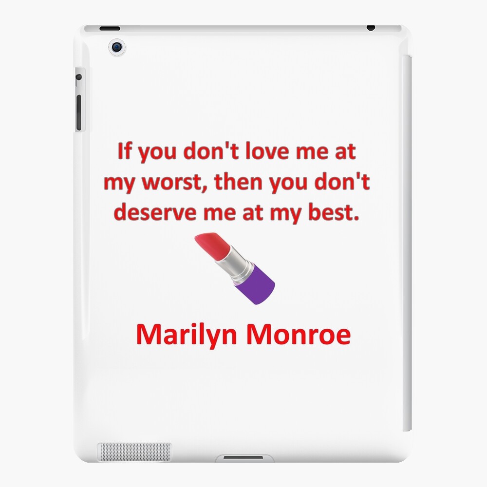 Marilyn Monroe quote and lipstick iPad Case & Skin