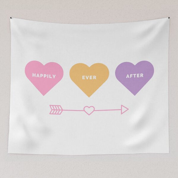 Item preview, Happily Ever After. Cute Romantic Valentines Day, Marriage, Anniversary or Engagement Quote.   designed and sold by That Cheeky Tee.