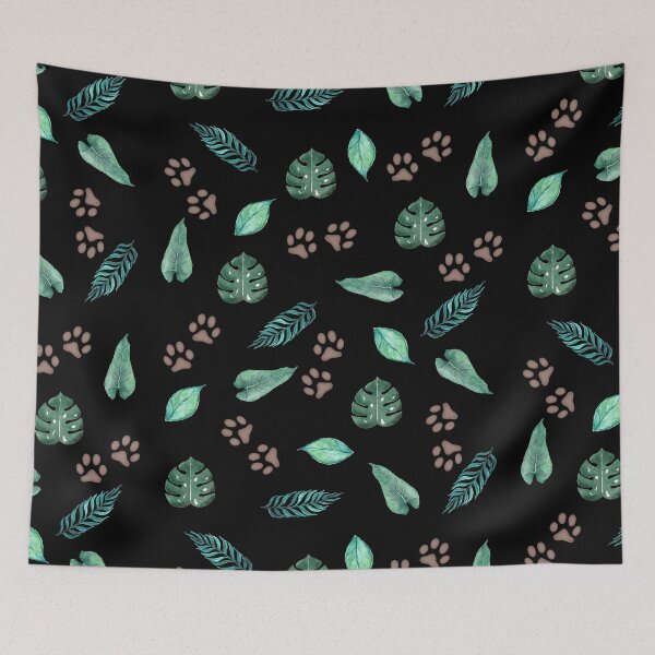 Item preview, Plants and paws fun print designed and sold by FunWithFoliage.