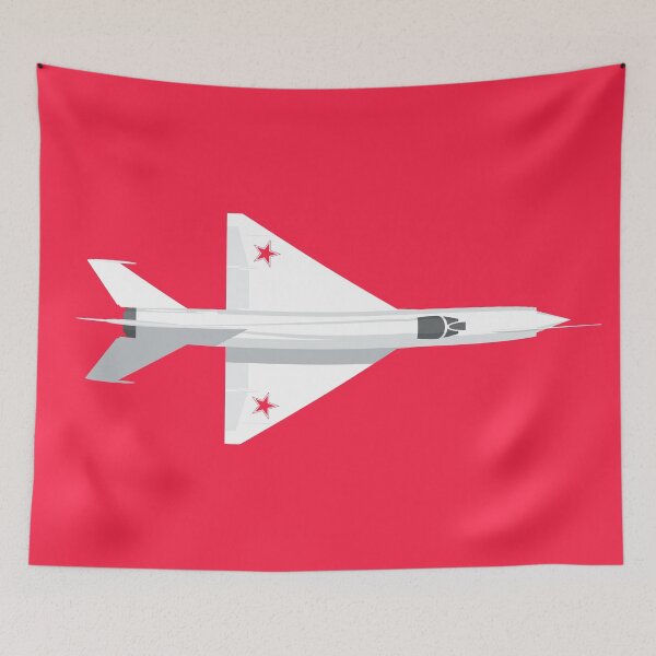 Item preview, MiG-21 Fishbed Jet Aircraft - Crimson designed and sold by VoodooCircus.