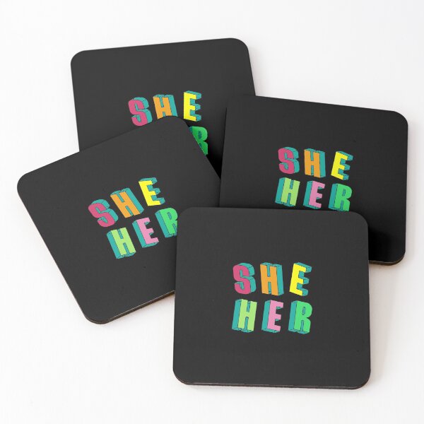 Item preview, She Her Gender Pronouns designed and sold by SixforSix.