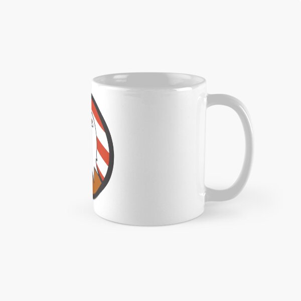 Item preview, American Bald Eagle Head Looking Up Flag Circle Cartoon designed and sold by patrimonio.