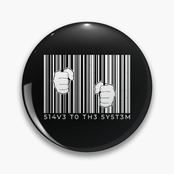 Item preview, Slave To The System Jail Barcode designed and sold by TeesByMark.