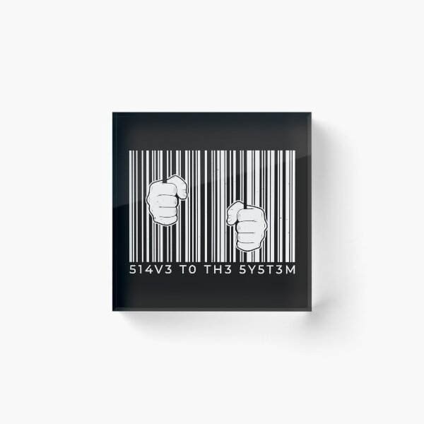 Item preview, Slave To The System Jail Barcode designed and sold by TeesByMark.