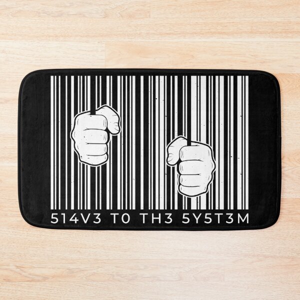 Item preview, Slave To The System Jail Barcode designed and sold by TeesByMark.