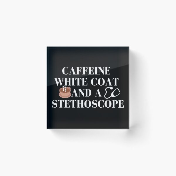 Aperçu de l'œuvre Blouse blanche de caféine et un stéthoscope / infirmière médecin mignon créée et vendue par Nadisth.