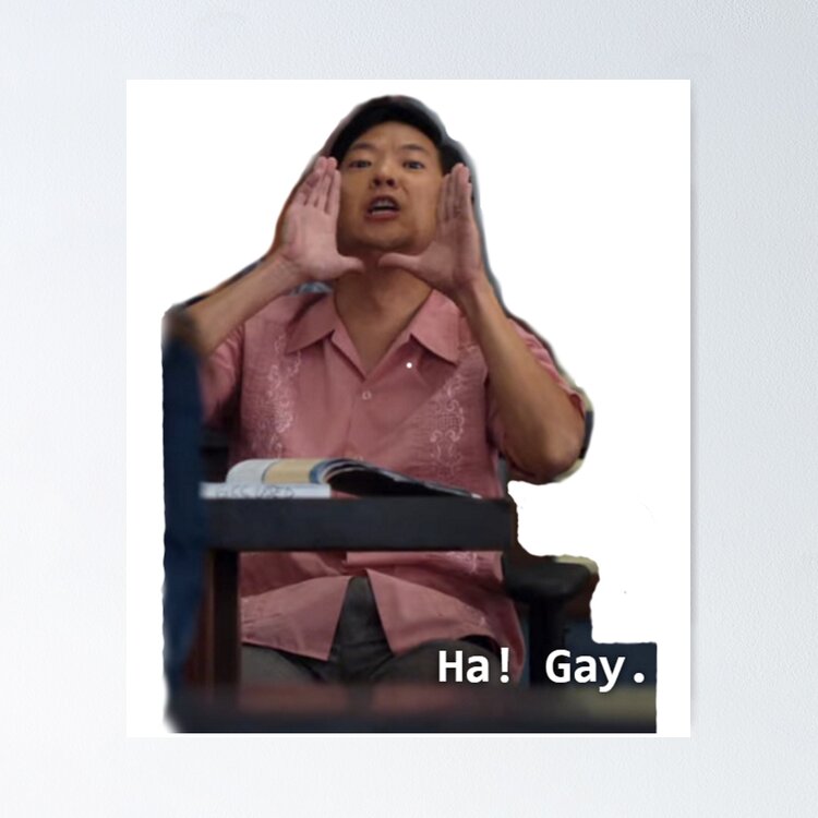 Community Show Chang HA! Gay Classic Meme Sticker