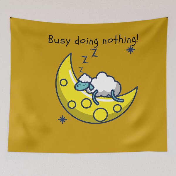 Item preview, Busy doing nothing/cute sheep/sleeping sheep designed and sold by PallaviS.