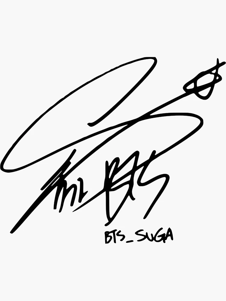 BTS BIL ポニカ SUGA サイン BTS Suga signature