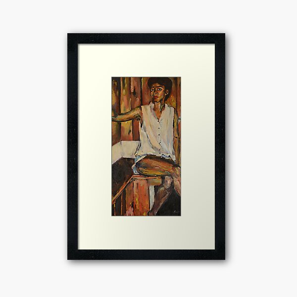 Oil Portrait of Woman, “A Year in Sitting” Framed Art Print