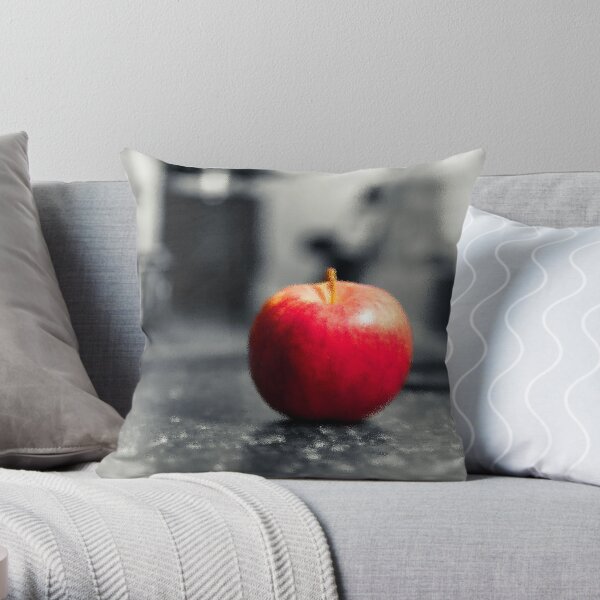 Red Apple with shades of red Throw Pillow