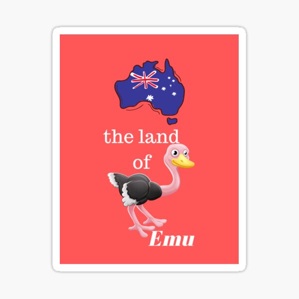 Funny Emu Bird Gifts, Funny Emo Music Quote - Emu Bird Gift - Sticker