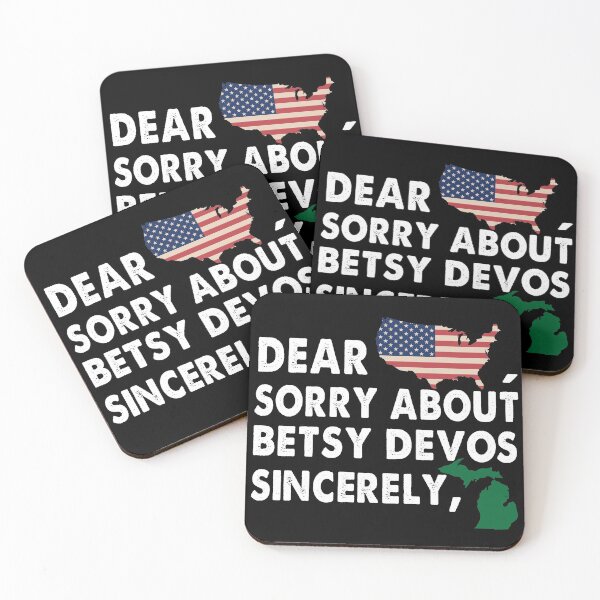 Item preview, Dear America Sorry about Betsy DeVos Sincerely American Flag Michigan VIntage designed and sold by Niishouseca.