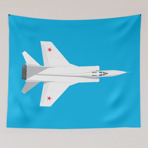 Item preview, MiG-31 Foxhound Interceptor Jet Aircraft - Cyan designed and sold by VoodooCircus.