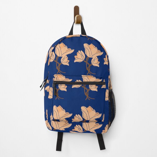 Item preview, Peach And Blue Royal Flower Pattern designed and sold by ArtIsSixthSense.