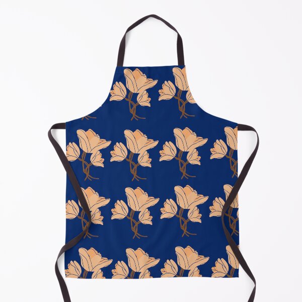 Item preview, Peach And Blue Royal Flower Pattern designed and sold by ArtIsSixthSense.