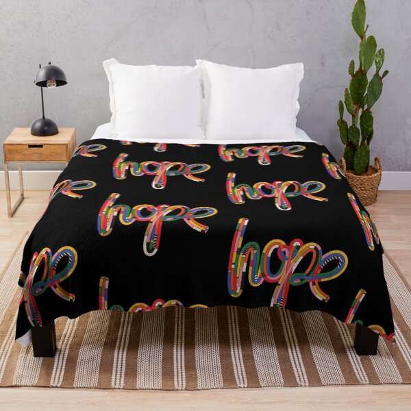 Item preview, HOPE multicolored strings illustration on Black background designed and sold by Arko Ranger.