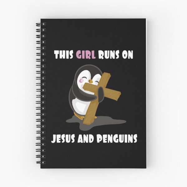 Item preview, This girl runs on Jesus and Penguins designed and sold by tenshirt.