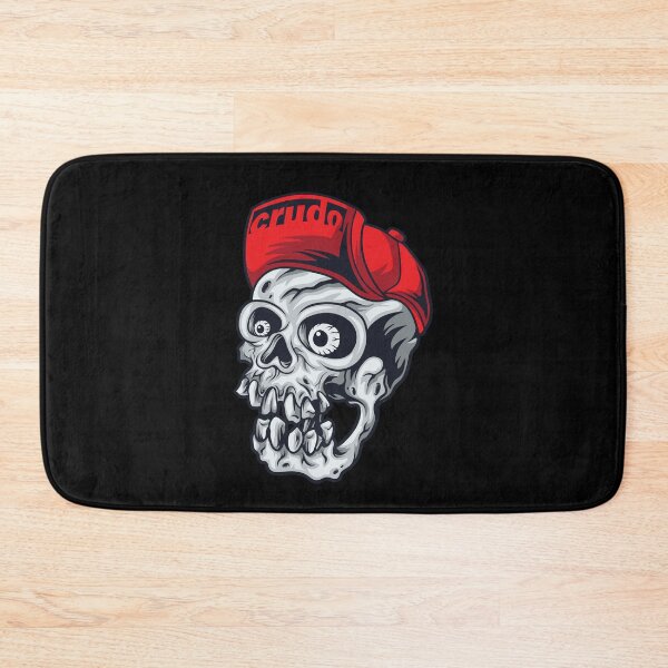 Item preview, Red Cap Crudo Skater Skateboarder Skull designed and sold by CrudoMerch.