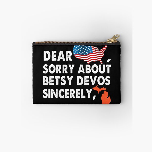 Item preview, Dear America Sorry about Betsy DeVos Sincerely American Flag designed and sold by Niishouseca.