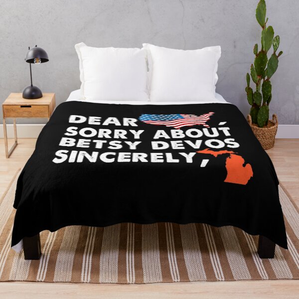 Item preview, Dear America Sorry about Betsy DeVos Sincerely American Flag designed and sold by Niishouseca.