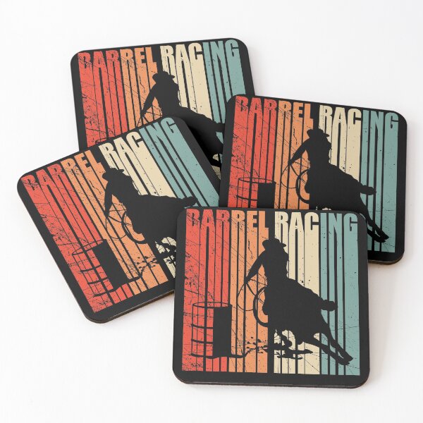 Item preview, Retro Vintage Sunset Funny Barrel Racing Gift for Rodeo Lover designed and sold by xtocky.