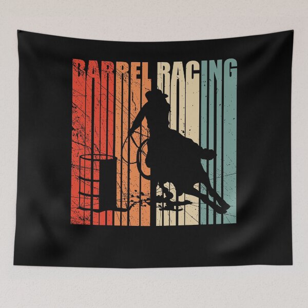 Item preview, Retro Vintage Sunset Funny Barrel Racing Gift for Rodeo Lover designed and sold by xtocky.