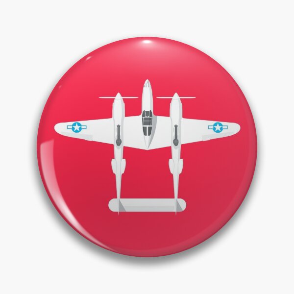 Item preview, P-38 WWII Fighter Aircraft - Crimson designed and sold by VoodooCircus.
