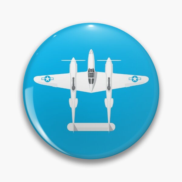 Item preview, P-38 WWII Fighter Aircraft - Cyan designed and sold by VoodooCircus.