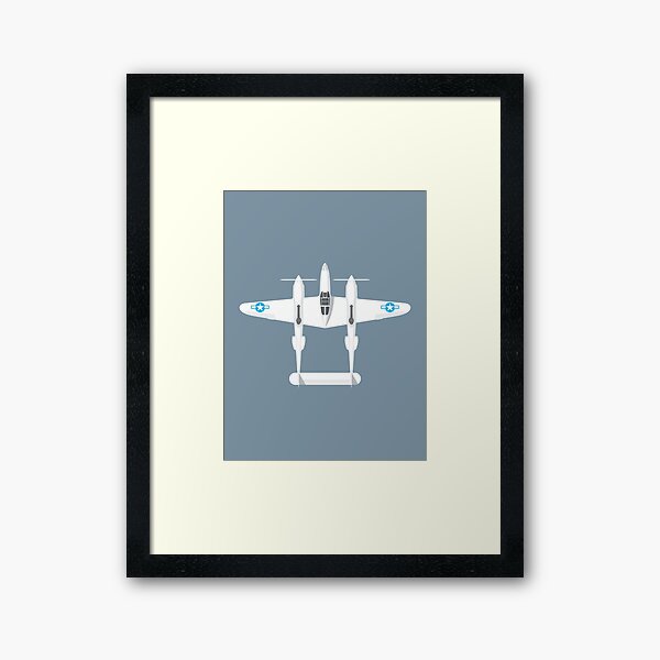 Vista previa del artículo con la obra «P-38 WWII Fighter Aircraft - Slate», diseñado y vendido por VoodooCircus.