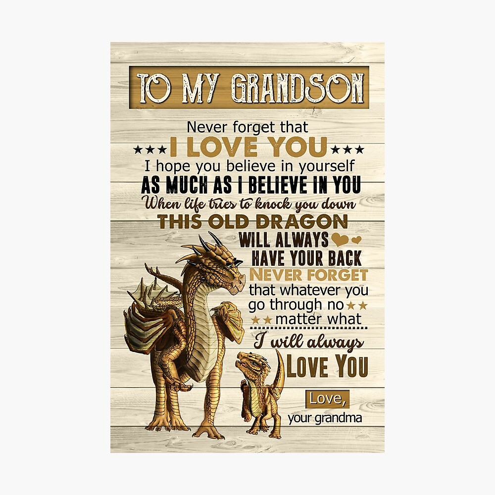 Grandma to Grandson - I Love You - Poster