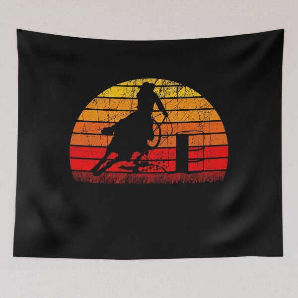 Item preview, Retro Vintage Sunset Funny Barrel Racing Gift for Barrel Racer designed and sold by xtocky.