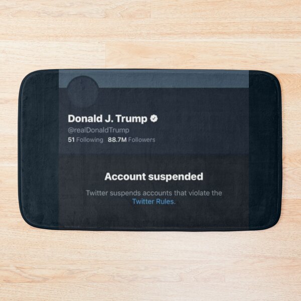 Item preview, Donald J Trump Twitter Account Suspended designed and sold by PurpleAcademy.