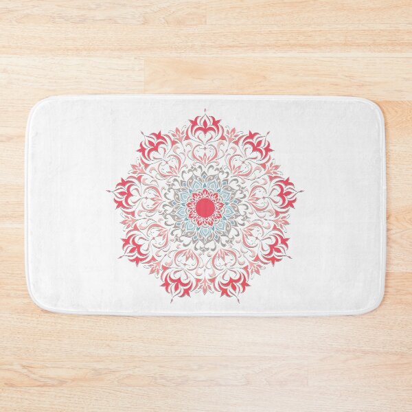 Item preview, Nine Pointed Mandala (Coral and Light Blue) designed and sold by squishyrainbow.