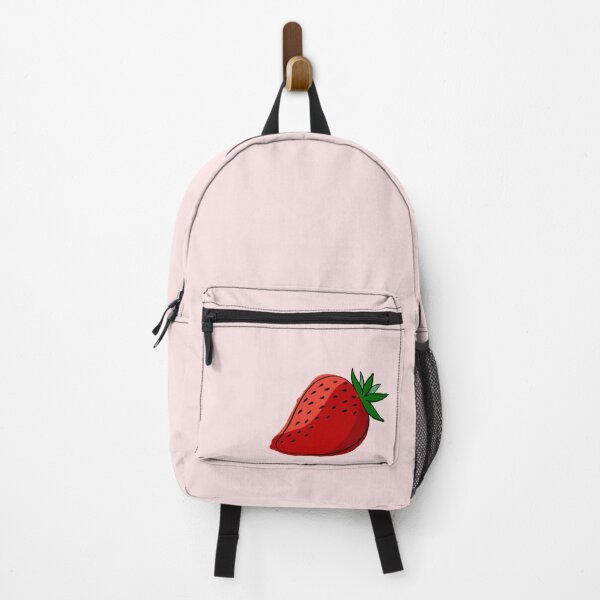 Item preview, Sweet Strawberry tangled with leaves and vines Pale Pink Summer Fruits Design designed and sold by SemDesigns1.