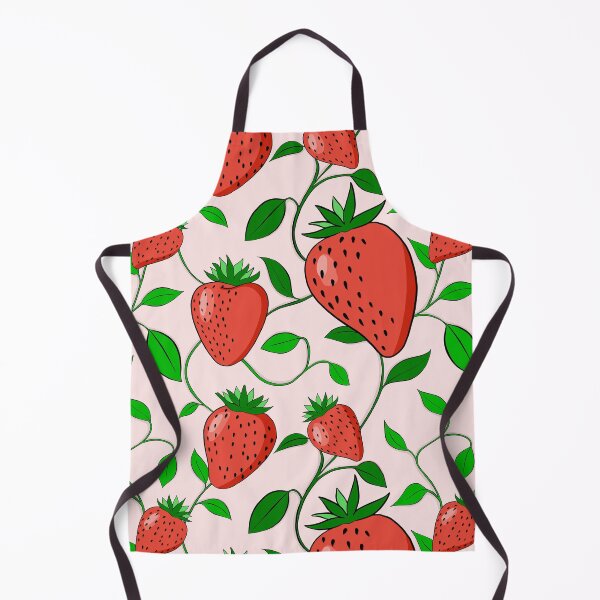 Item preview, Sweet Strawberry tangled with leaves and vines Pale Pink Summer Fruits Design designed and sold by SemDesigns1.