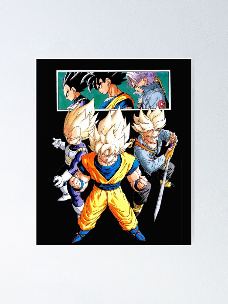 Póster Arte Retro Limitado Gokú SSJ x Freezer DragonBall EX