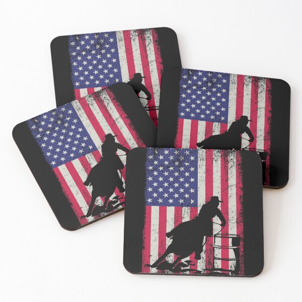 Item preview, American Flag 4th July Patriotic Barrel Racing Gift for Barrel Racer designed and sold by xtocky.