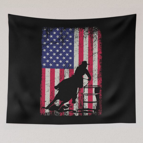 Item preview, American Flag 4th July Patriotic Barrel Racing Gift for Barrel Racer designed and sold by xtocky.